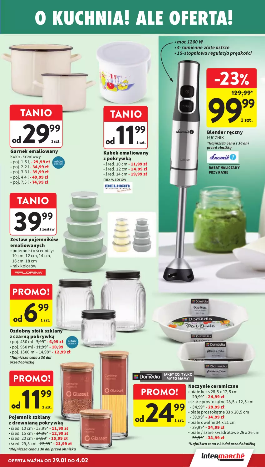Gazetka promocyjna Intermarche - Gazetka Intermarche - ważna 29.01 do 04.02.2026 - strona 42 - produkty: Blender, Blender ręczny, Garnek, Kubek, Kuchnia, Pojemnik, Pojemnik szklany, Top