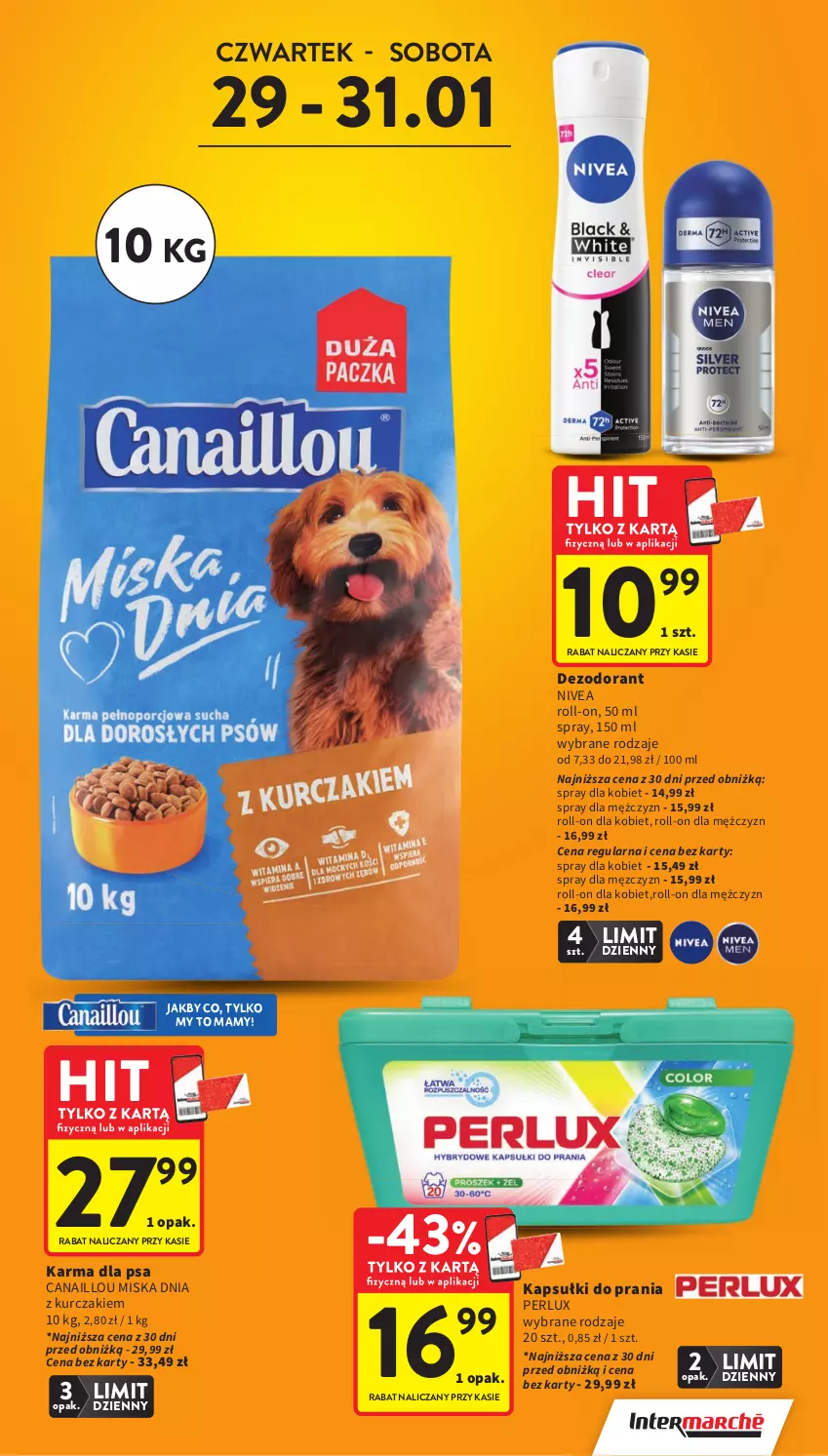 Gazetka promocyjna Intermarche - Gazetka Intermarche - ważna 29.01 do 04.02.2026 - strona 5 - produkty: Canaillou, Dezodorant, Kapsułki do prania, Kurczak, Miska, Nivea