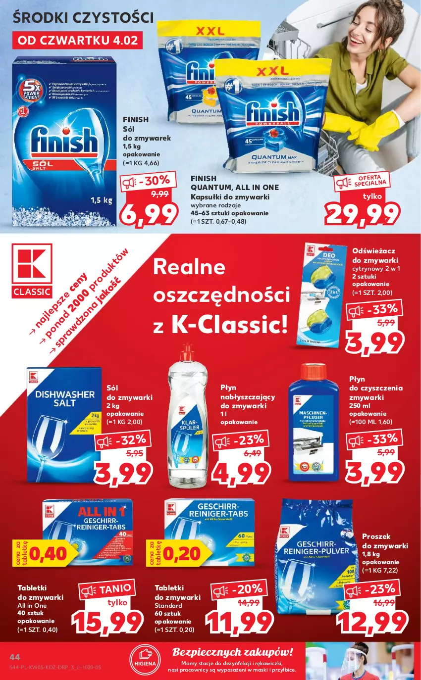 Gazetka promocyjna Kaufland - OFERTA TYGODNIA - ważna 04.02 do 10.02.2021 - strona 44 - produkty: BIC, Finish, Odświeżacz do zmywarki, Piec, Płyn nabłyszczający, Sól, Tablet, Tabletki do zmywarki, Zmywarki