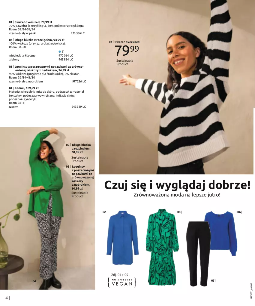 Gazetka promocyjna Bonprix - Total Look - ważna 18.01 do 18.07.2023 - strona 6 - produkty: Gin, Legginsy, Moda, Sweter, Wełna