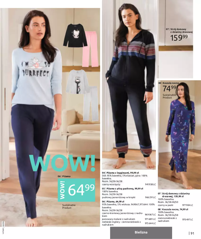 Gazetka promocyjna Bonprix - Total Look - ważna 18.01 do 18.07.2023 - strona 93 - produkty: Dres, Gin, Kosz, Koszula, Koszula nocna, Piżama, Wełna