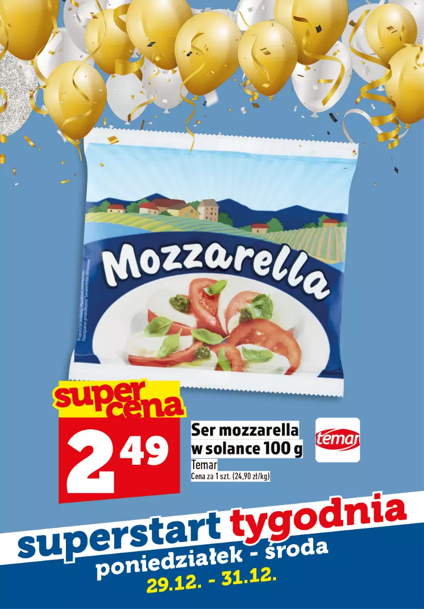 Gazetka promocyjna Topaz - Gazetka - ważna 29.12 do 31.12.2025 - strona 7 - produkty: Mozzarella, Ser, Solan