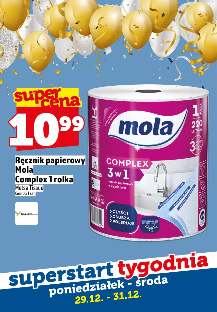 Gazetka promocyjna Topaz - Gazetka - ważna 29.12 do 31.12.2025 - strona 9 - produkty: Mola, Papier, Ręcznik