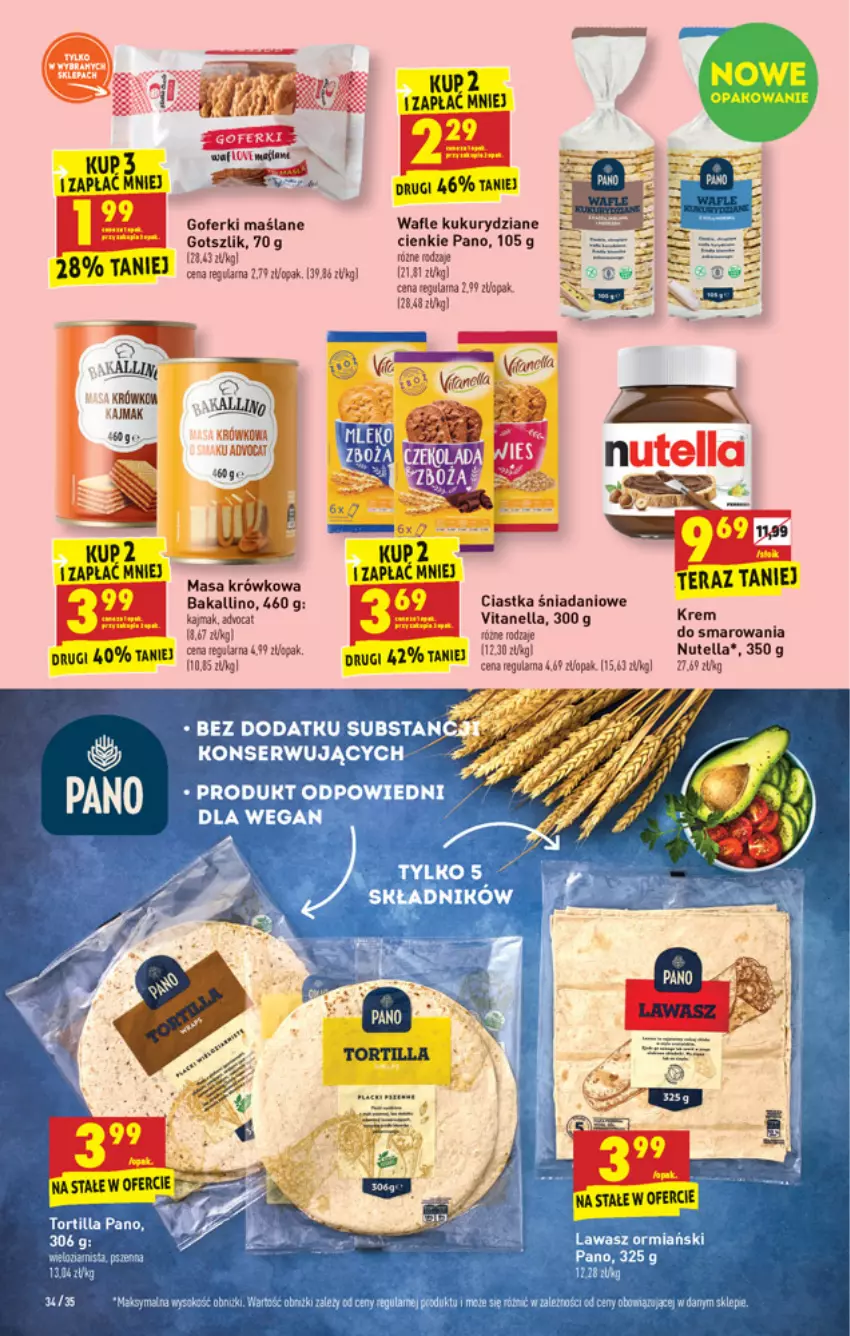 Gazetka promocyjna Biedronka - ważna 18.10 do 23.10.2021 - strona 34 - produkty: Ciastka, Danio, Masa krówkowa, Nutella, Wafle