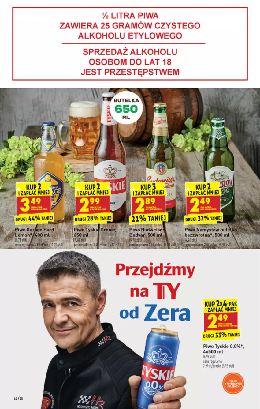 Gazetka promocyjna Biedronka - ważna 18.10 do 23.10.2021 - strona 44 - produkty: Piwo, Tyskie