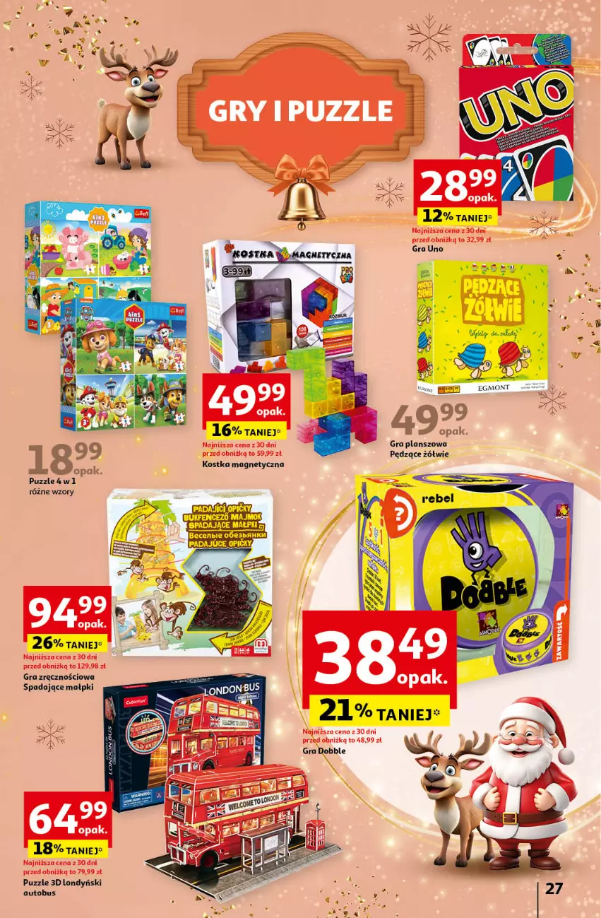 Gazetka promocyjna Auchan - Katalog Moc prezentów Hipermarket Auchan - ważna 28.11 do 15.12.2024 - strona 27 - produkty: Autobus, Gra, Puzzle