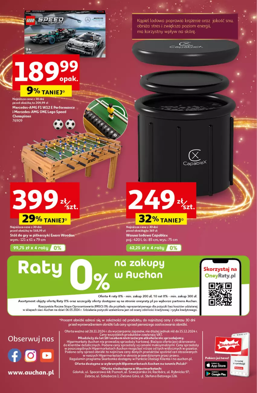 Gazetka promocyjna Auchan - Katalog Moc prezentów Hipermarket Auchan - ważna 28.11 do 15.12.2024 - strona 32 - produkty: Acer, Cars, Fa, Gra, Gry, LEGO, Piłkarzyki, Stół, Tera, Wanna