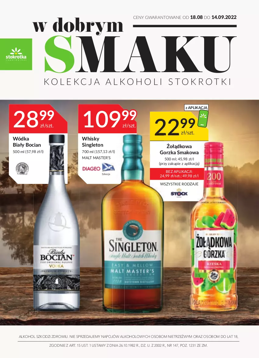 Gazetka promocyjna Stokrotka - Katalog Urodzinowy - ważna 15.09 do 28.09.2022 - strona 1 - produkty: Biały Bocian, Koc, Whisky, Wódka