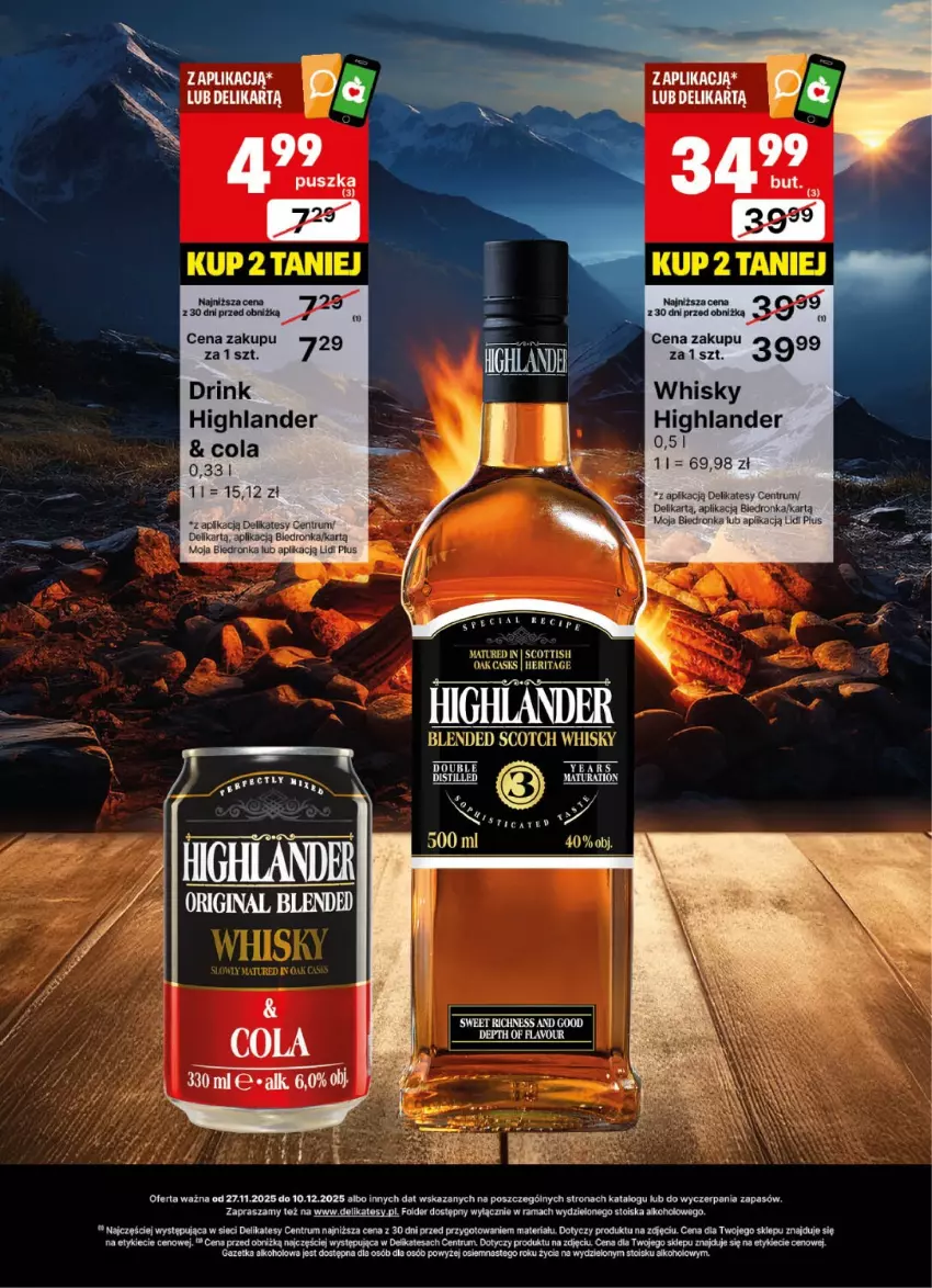 Gazetka promocyjna Delikatesy Centrum - Delibarek DC48-DC49 - ważna 27.11 do 10.12.2025 - strona 10 - produkty: Dron, Gin, LG, Rama, Rum, Whisky