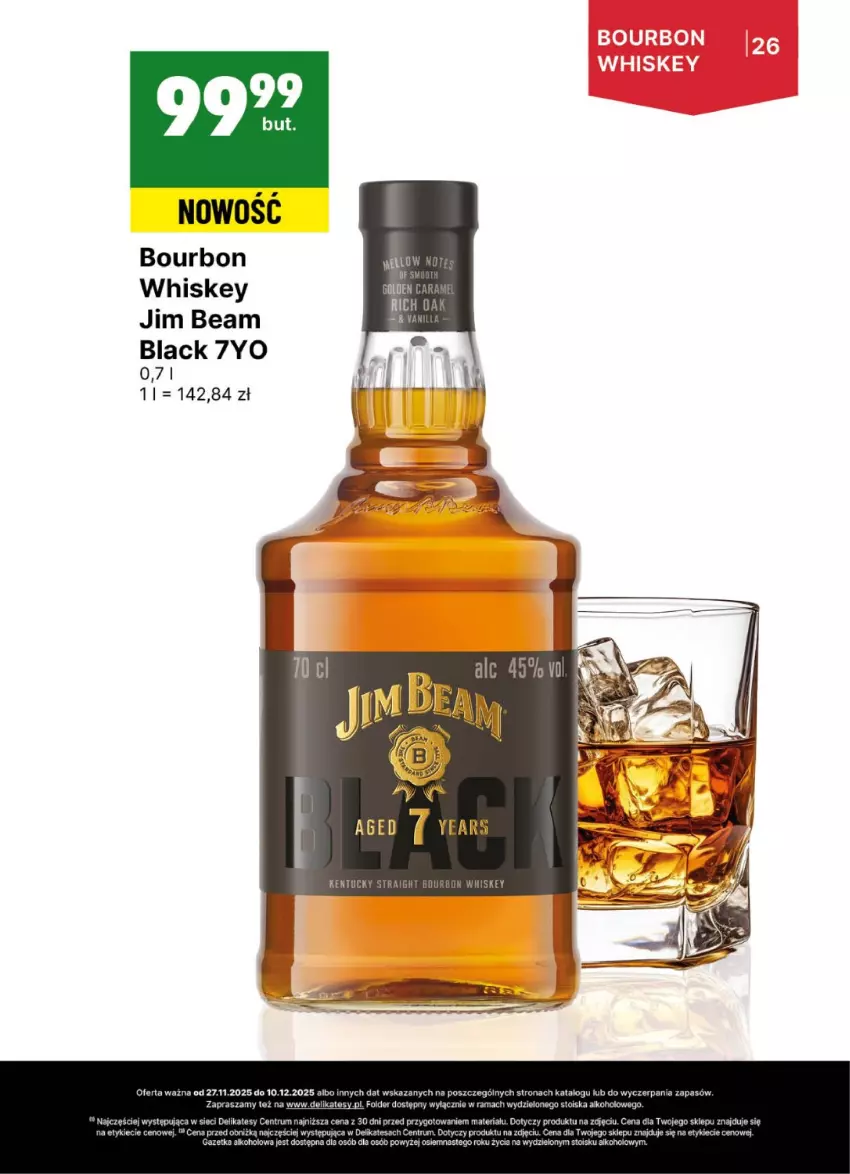 Gazetka promocyjna Delikatesy Centrum - Delibarek DC48-DC49 - ważna 27.11 do 10.12.2025 - strona 26 - produkty: Bourbon, Jim Beam, Lack, Rama, Whiskey