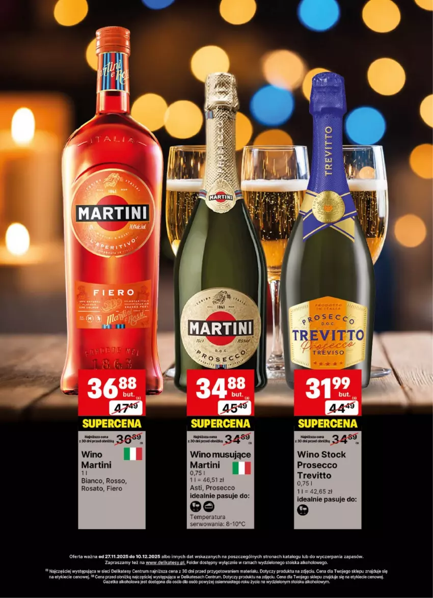 Gazetka promocyjna Delikatesy Centrum - Delibarek DC48-DC49 - ważna 27.11 do 10.12.2025 - strona 8 - produkty: Martini, Mus, Prosecco, Rama, Rum, Ser, Stock, Wino, Wino musujące