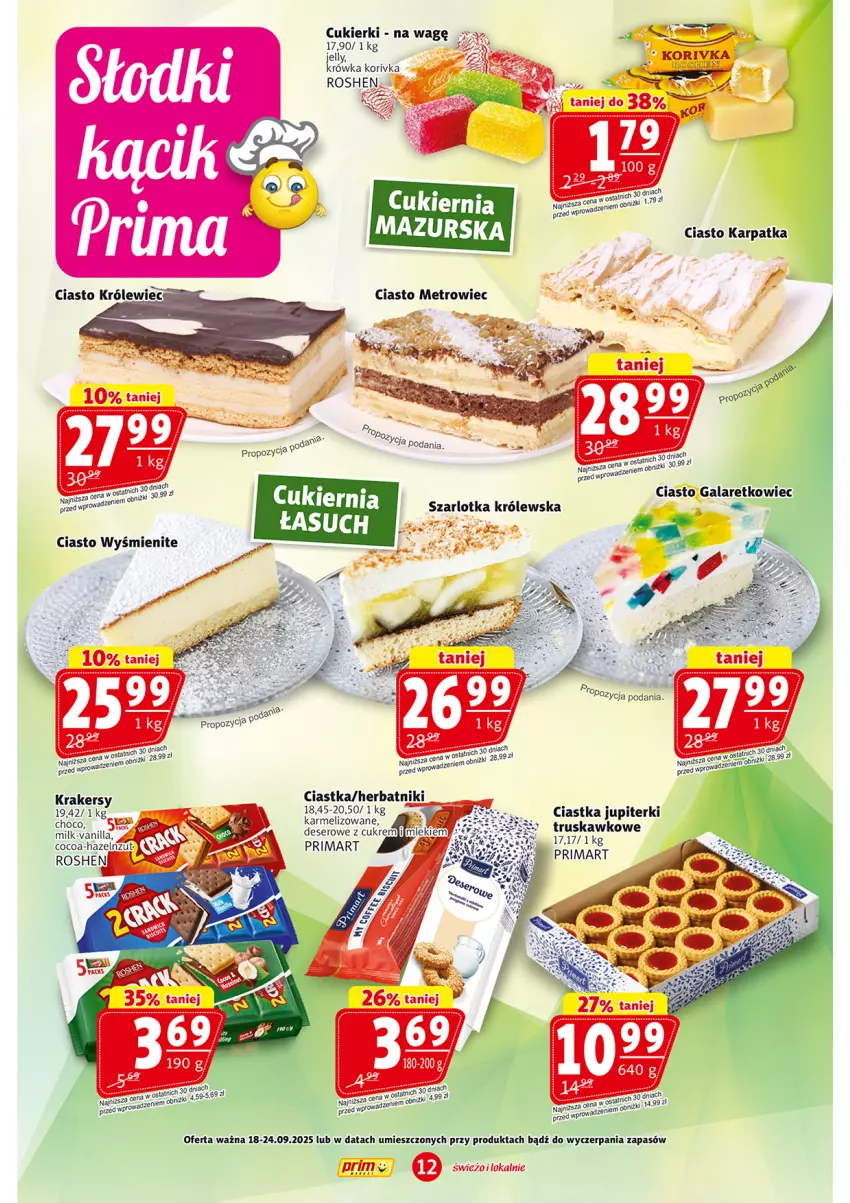 Gazetka promocyjna Prim Market - ważna 18.09 do 24.09.2025 - strona 12 - produkty: Cukier, Cukierki, Gala, Karp, Prima