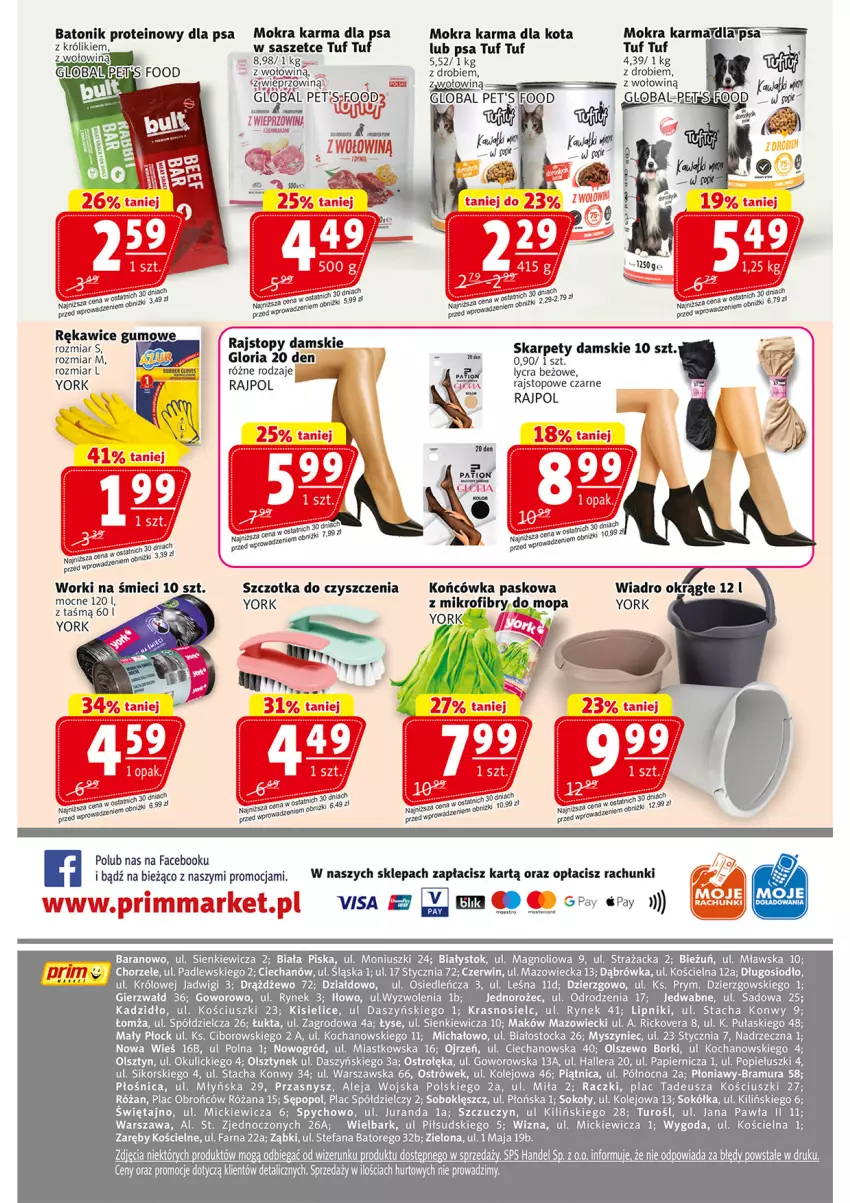 Gazetka promocyjna Prim Market - ważna 18.09 do 24.09.2025 - strona 16 - produkty: Baton, Fa, Jednorożec, Karp, Kisiel, Koc, Królik, LG, Mokra karma, Mop, Mysz, Ogród, Olej, Papier, Piątnica, Rajstopy, Rękawice, Róża, Sok, Sokół, Stock, Szczotka, Tonik, Top, Wiadro, Worki na śmiec, Worki na śmieci