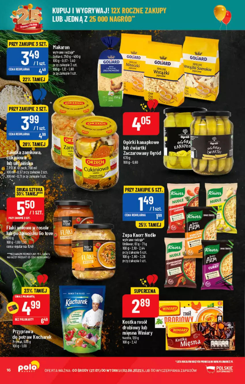 Gazetka promocyjna PoloMarket - Gazetka pomocyjna - ważna 27.07 do 02.08.2022 - strona 16 - produkty: Knorr, Kucharek, Ogród, Zupa