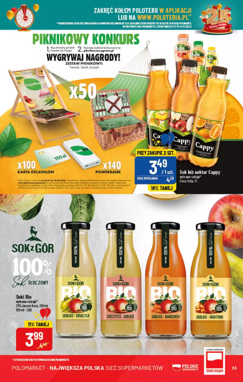 Gazetka promocyjna PoloMarket - Gazetka pomocyjna - ważna 27.07 do 02.08.2022 - strona 33 - produkty: Cappy, Gry, Nektar, Powerbank, Sok