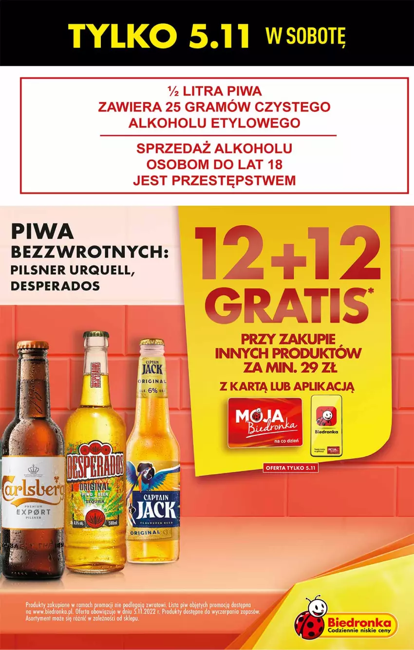 Gazetka promocyjna Ziko - Gazetka Ziko Dermo - ważna 03.11 do 09.11.2022 - strona 3 - produkty: Captain Jack, Desperados, Dron, Gin, Gra, Pilsner Urquell, Piwa