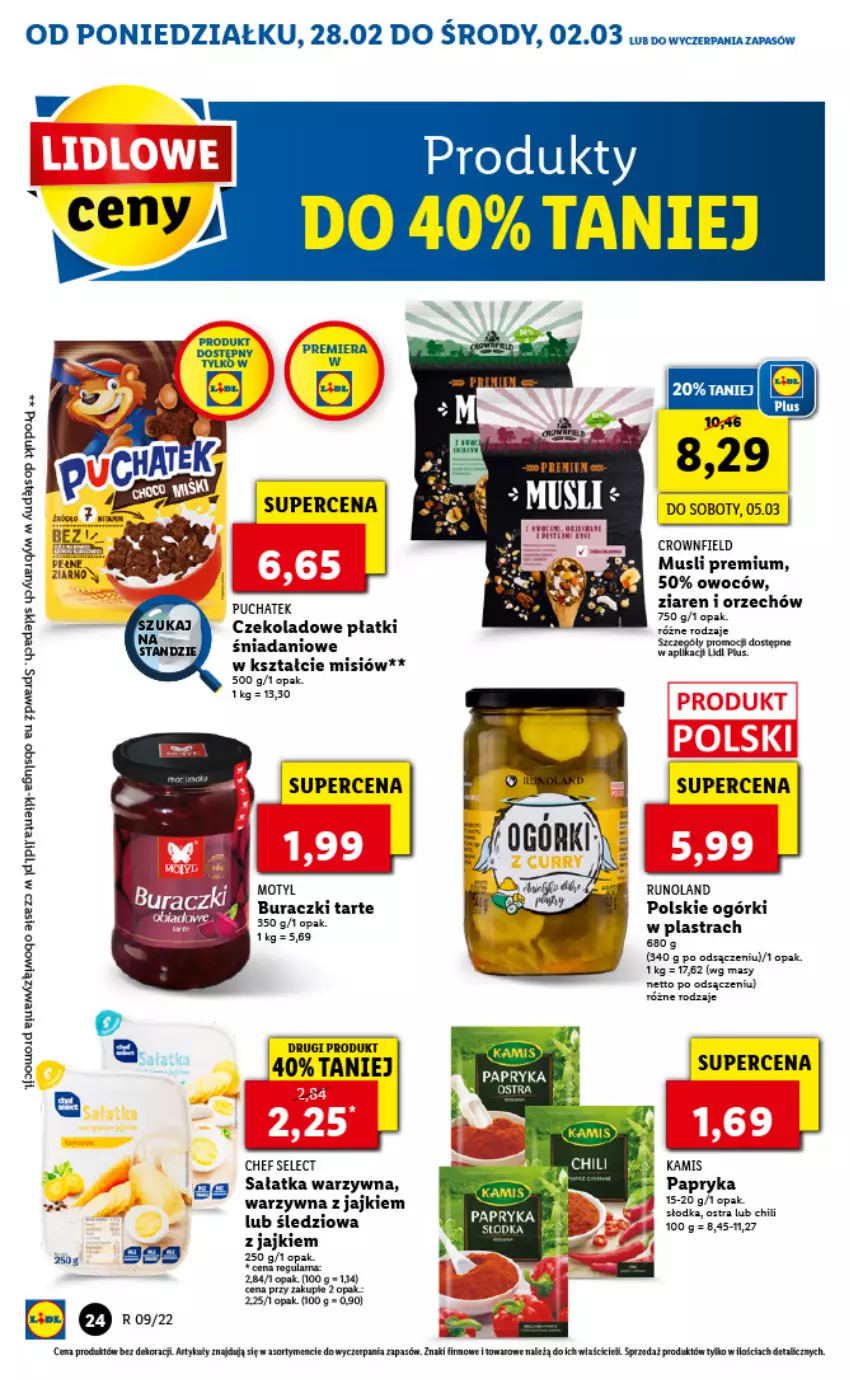 Gazetka promocyjna Lidl - GAZETKA - ważna 28.02 do 02.03.2022 - strona 24 - produkty: Buraczki, Dada, Danio, Kamis, Mus, Runoland