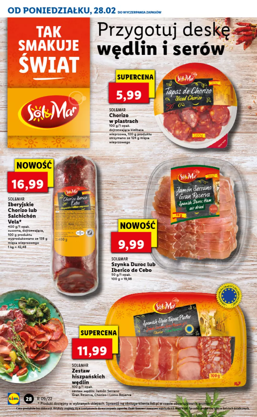 Gazetka promocyjna Lidl - GAZETKA - ważna 28.02 do 02.03.2022 - strona 28 - produkty: Gra, Kiełbasa, Koc, Ser, Szynka