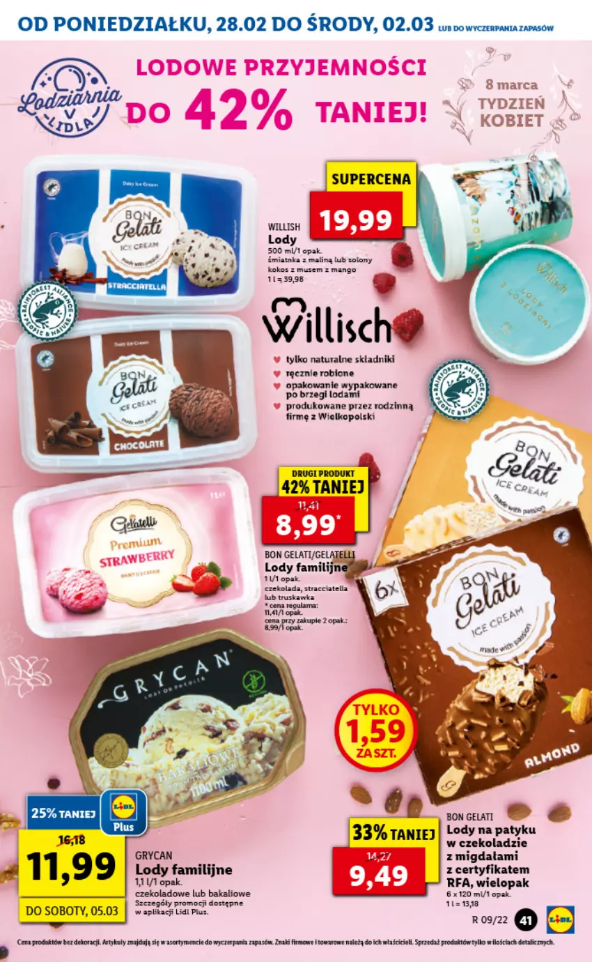 Gazetka promocyjna Lidl - GAZETKA - ważna 28.02 do 02.03.2022 - strona 41 - produkty: Czekolada, Fa, Gry, Lody, Mango, Mus