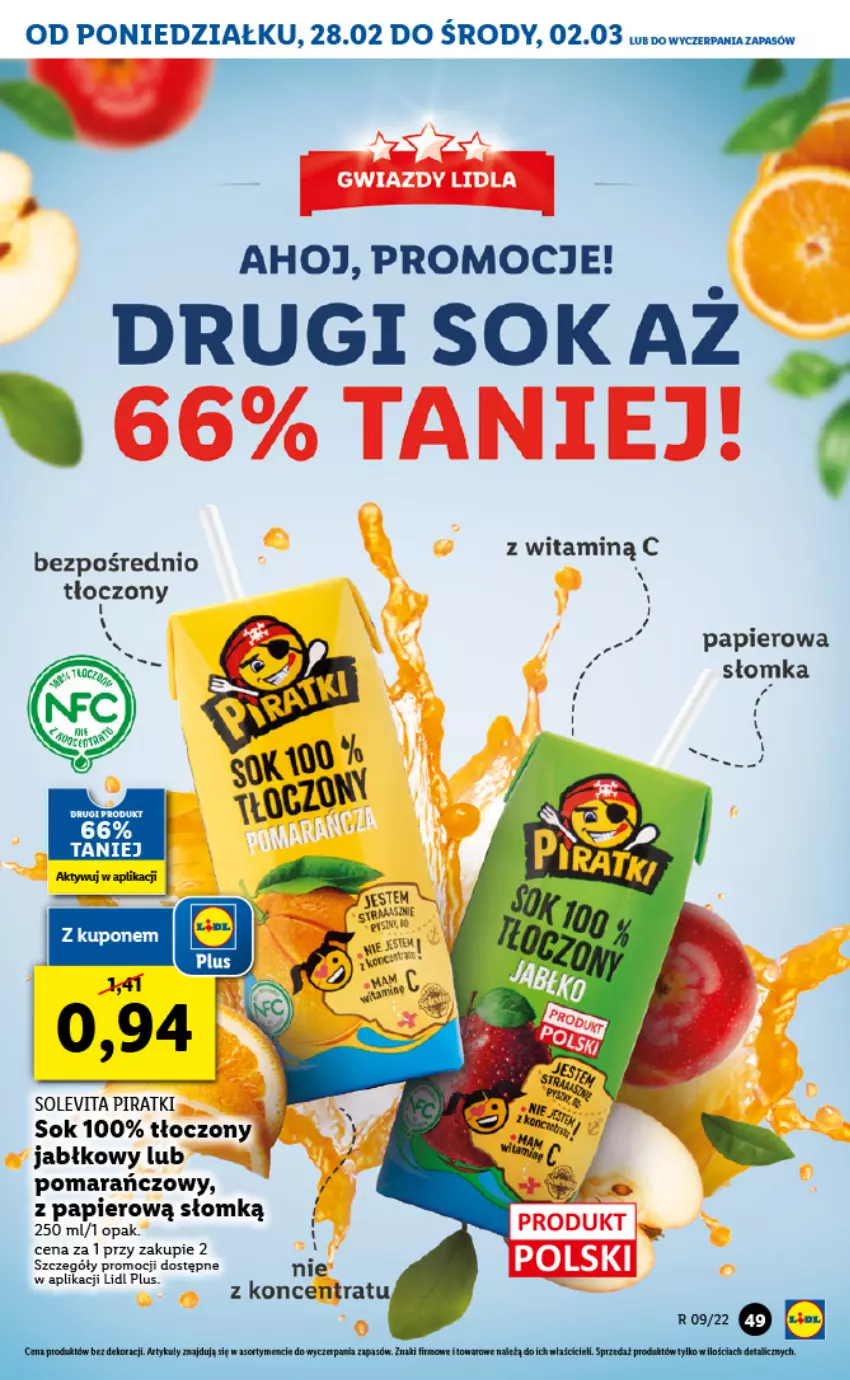 Gazetka promocyjna Lidl - GAZETKA - ważna 28.02 do 02.03.2022 - strona 49 - produkty: Papier, Sok