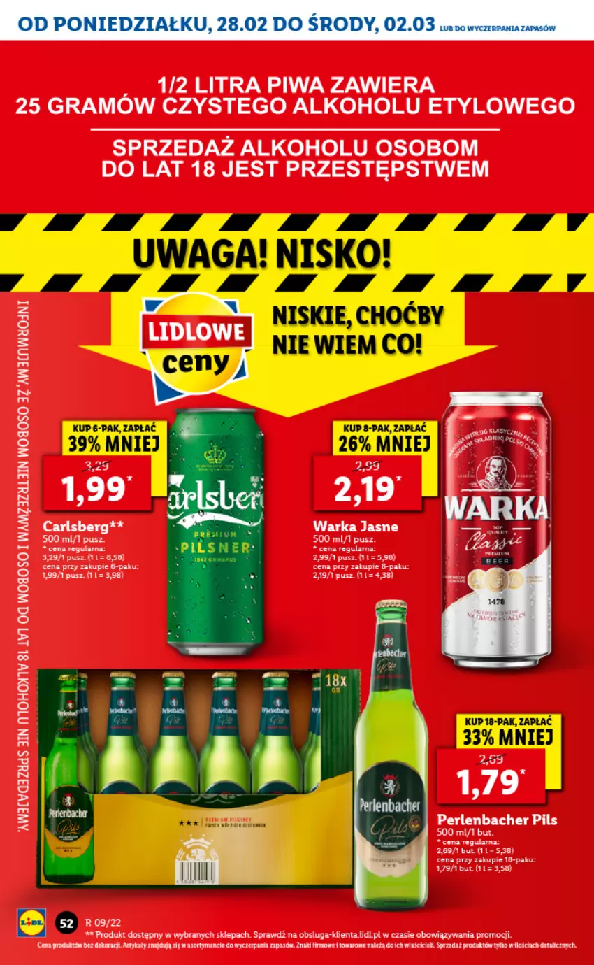 Gazetka promocyjna Lidl - GAZETKA - ważna 28.02 do 02.03.2022 - strona 52 - produkty: Carlsberg, Gra, NBA, Piwa, Waga, Warka