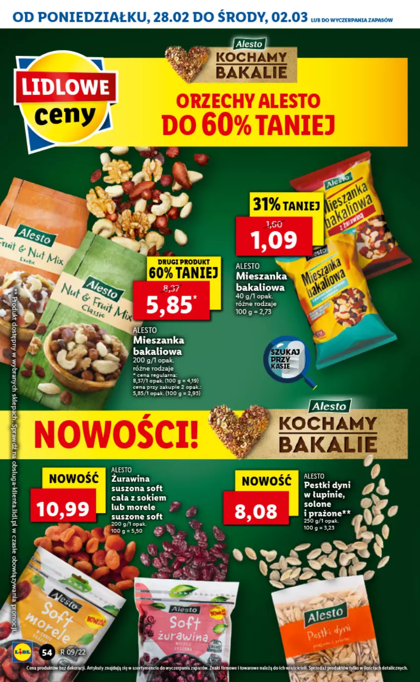 Gazetka promocyjna Lidl - GAZETKA - ważna 28.02 do 02.03.2022 - strona 54 - produkty: Mieszanka bakaliowa, Pestki dyni, Por, Sok