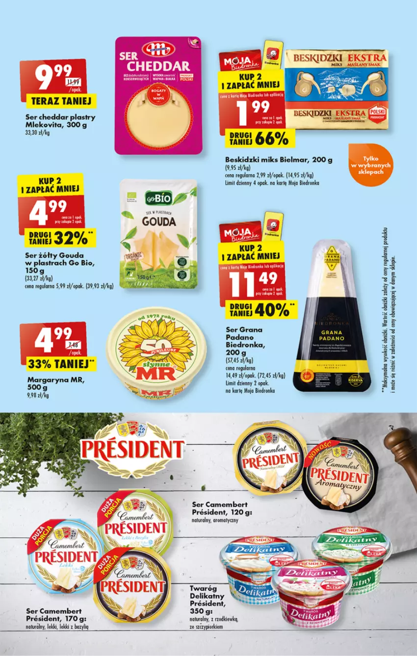 Gazetka promocyjna Biedronka - Gazetka - Biedronka.pl - ważna 12.12 do 17.12.2022 - strona 27 - produkty: Bazyl, Beskidzki, Camembert, Cheddar, Dron, Fa, Gouda, Gra, Maggi, Margaryna, Mleko, Rama, Ser, Sok, Tera, Twaróg, Twaróg delikatny