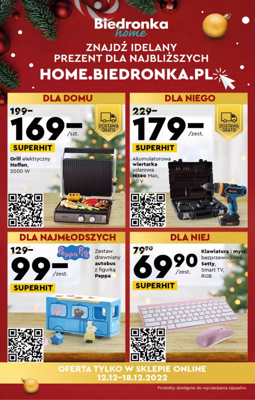 Gazetka promocyjna Biedronka - Gazetka - Biedronka.pl - ważna 12.12 do 17.12.2022 - strona 59 - produkty: Akumulator, Autobus, Gra, Grill, Smart tv, Tarka, Wiertarka