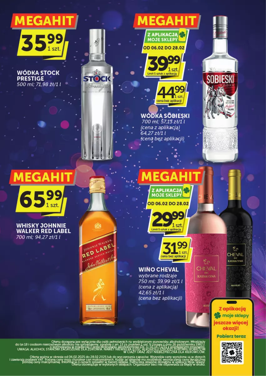 Gazetka promocyjna ABC - ważna 06.02 do 18.02.2025 - strona 2 - produkty: Fa, Johnnie Walker, Kiwi, Piec, Stock, Tera, Whisky, Wino, Wódka