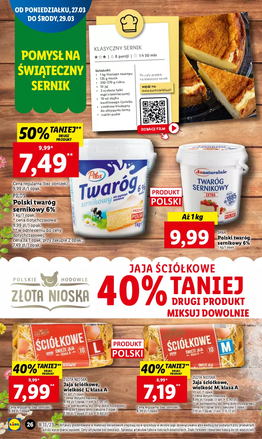 Gazetka promocyjna Lidl - GAZETKA - ważna 27.03 do 29.03.2023 - strona 32 - produkty: Biszkopty, Cukier, Cukier puder, Jaja, Kuchnia, Olej, Pilos, Por, Puder, Ser, Twaróg