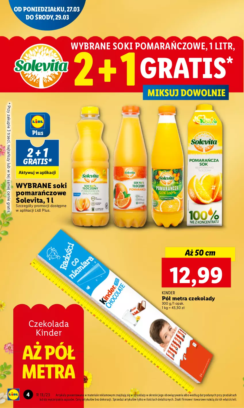 Gazetka promocyjna Lidl - GAZETKA - ważna 27.03 do 29.03.2023 - strona 4 - produkty: Czekolada, Gra, Kinder, Sok