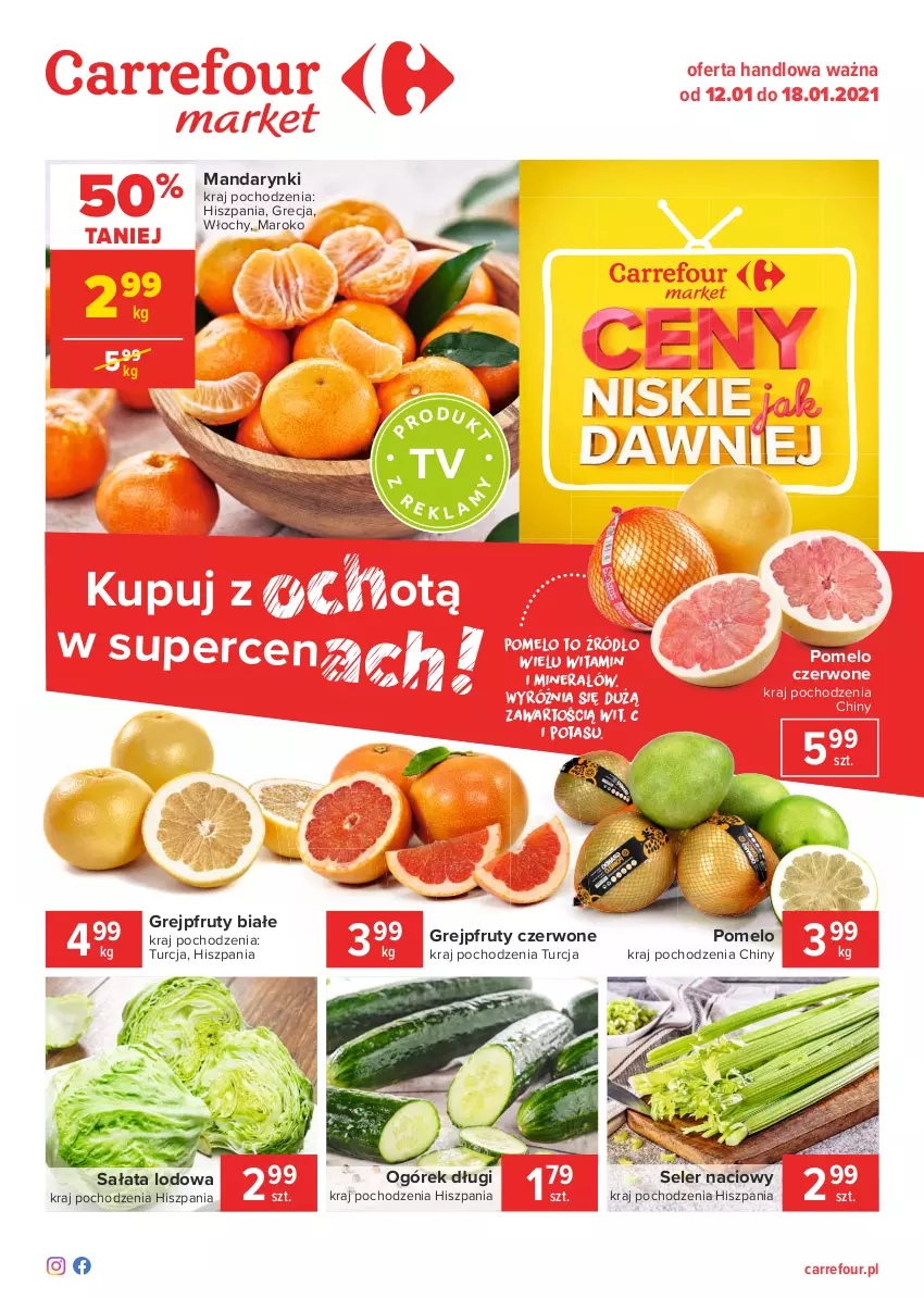 Gazetka promocyjna Carrefour - Gazetka Market - ważna 11.01 do 18.01.2021 - strona 1