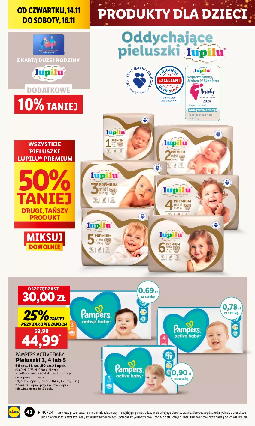 Gazetka promocyjna Lidl - GAZETKA - ważna 14.11 do 16.11.2024 - strona 48 - produkty: Dzieci, Pampers