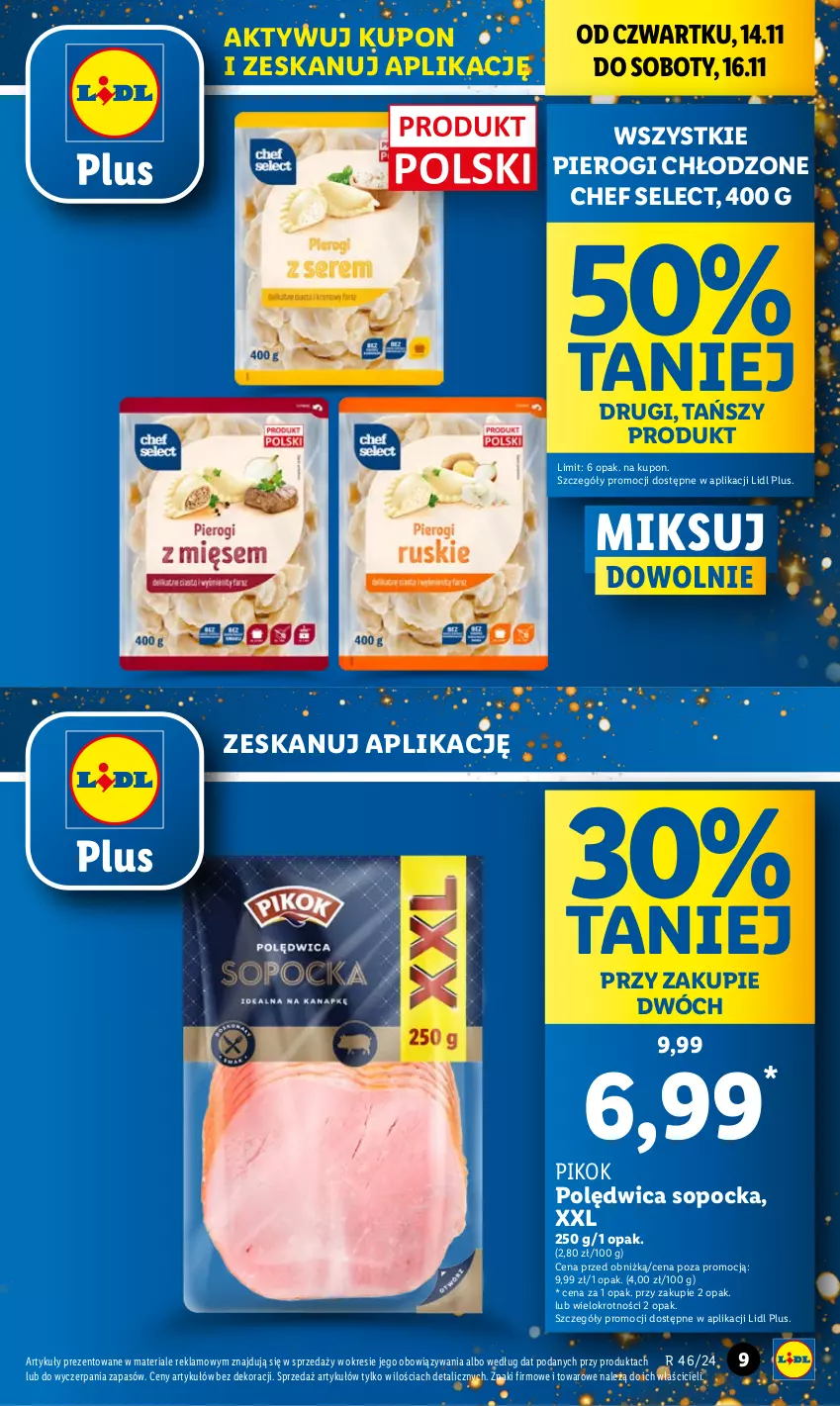 Gazetka promocyjna Lidl - GAZETKA - ważna 14.11 do 16.11.2024 - strona 9 - produkty: Pierogi, PIKOK, Polędwica