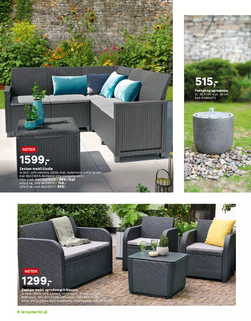 Gazetka promocyjna Leroy Merlin - Gazetka Leroy Merlin - ważna 03.04 do 31.08.2024 - strona 16 - produkty: Dywan, Fa, Fotel, Meble, Pojemnik, Ser, Sofa, Sofa narożna, Stolik