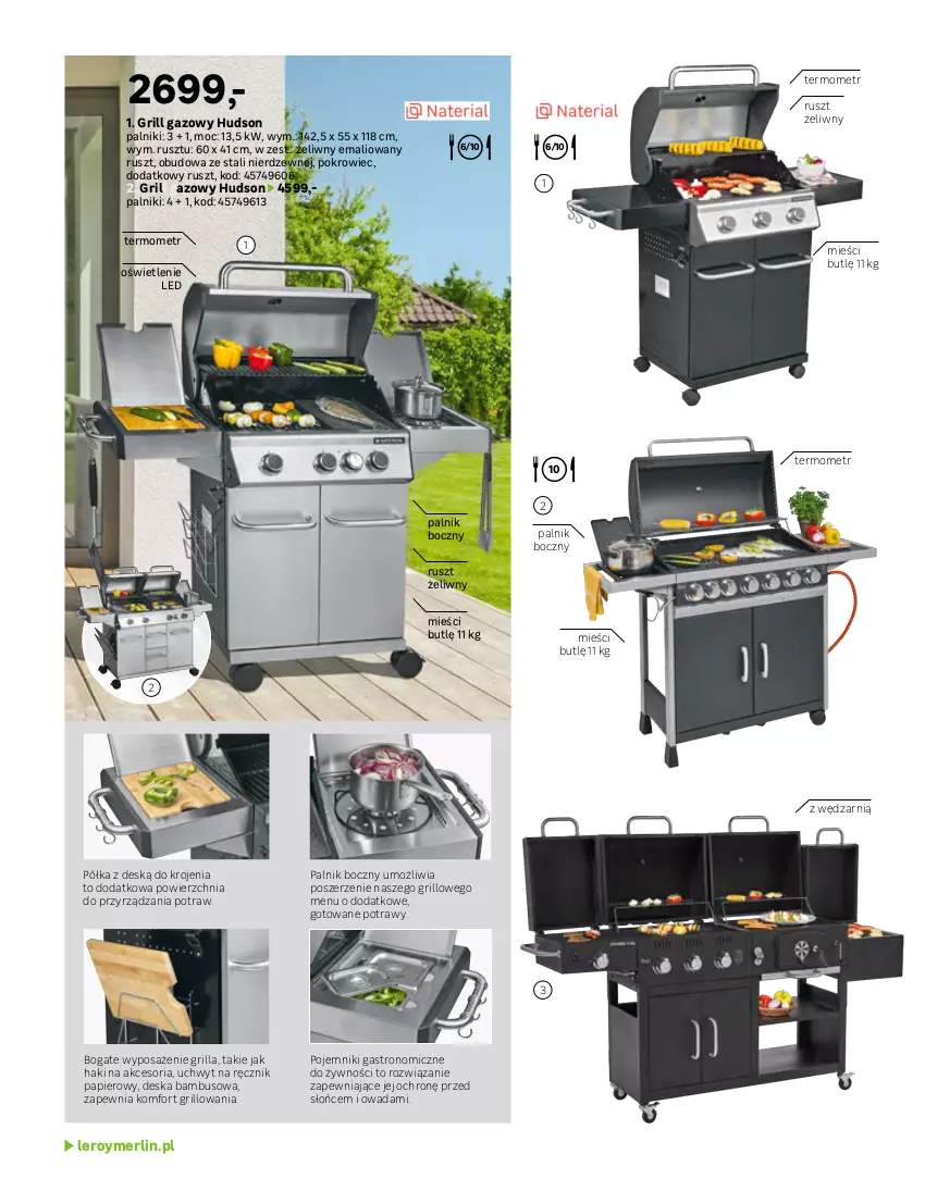 Gazetka promocyjna Leroy Merlin - Gazetka Leroy Merlin - ważna 03.04 do 31.08.2024 - strona 54 - produkty: Grill, Grill gazowy, Papier, Piekarnik, Pojemnik, Pokrowiec, Półka, Ręcznik, Termometr