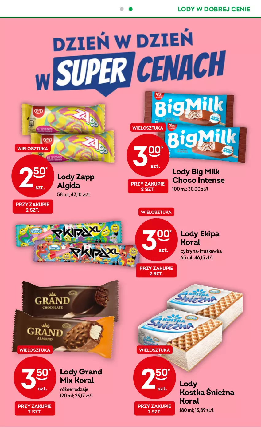 Gazetka promocyjna Żabka - ważna 19.07 do 01.08.2023 - strona 13 - produkty: Algida, Big Milk, Gra, LG, Lody