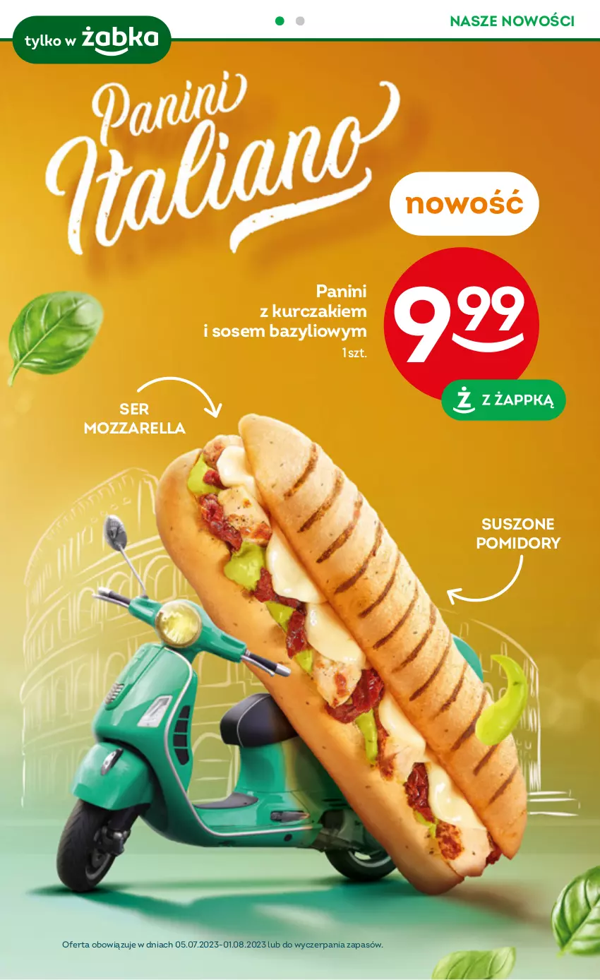 Gazetka promocyjna Żabka - ważna 19.07 do 01.08.2023 - strona 32 - produkty: Bazyl, Kurczak, Mozzarella, Pomidory, Ser, Sos, Suszone pomidory