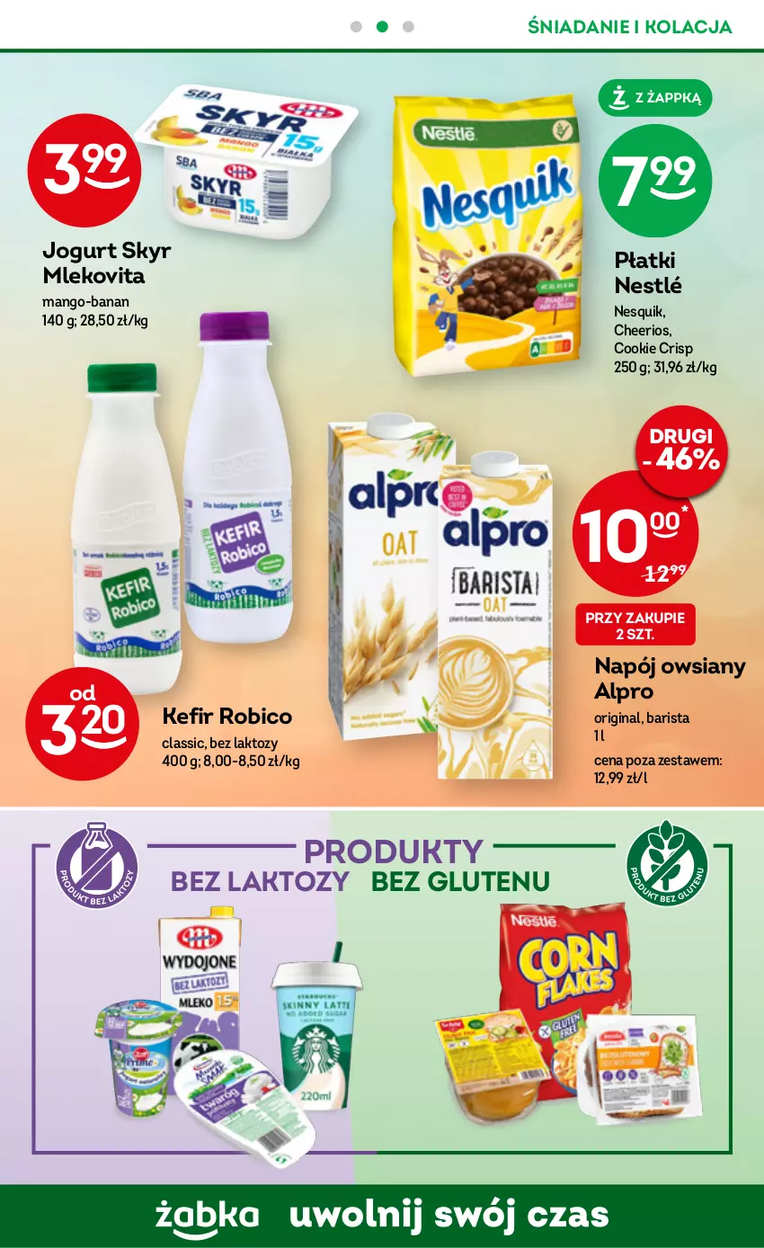 Gazetka promocyjna Żabka - ważna 19.07 do 01.08.2023 - strona 39 - produkty: Alpro, BIC, Cheerios, Gin, Jogurt, Kefir, Mango, Mleko, Mlekovita, Napój, Nesquik, Nestlé, Robico