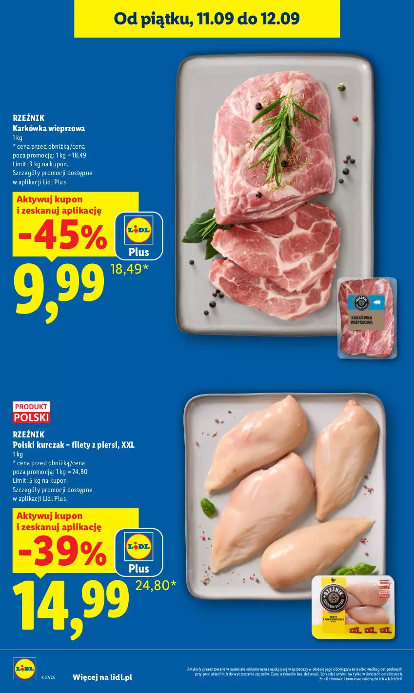 Gazetka promocyjna Lidl - Gazetka ważna od 10.09 do 12.09 - ważna 10.09 do 12.09.2026 - strona 2 - produkty: Karkówka wieprzowa, Kurczak