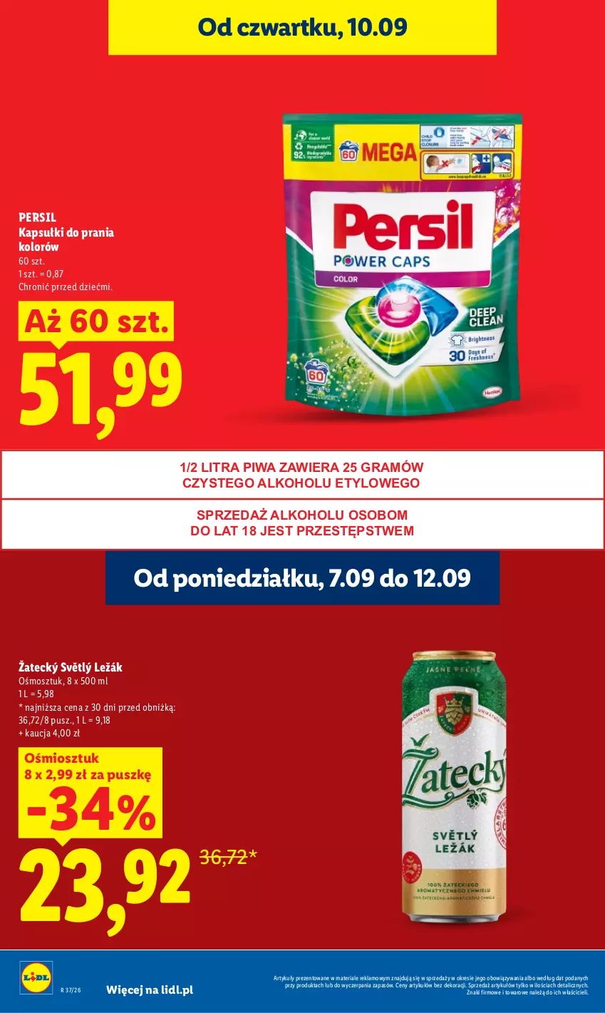 Gazetka promocyjna Lidl - Gazetka ważna od 10.09 do 12.09 - ważna 10.09 do 12.09.2026 - strona 24 - produkty: Gra, Kapsułki do prania, Persil, Piwa