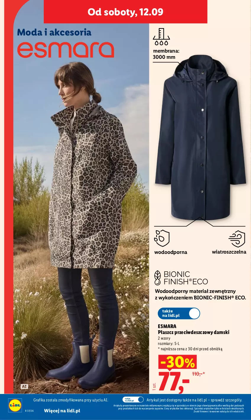Gazetka promocyjna Lidl - Gazetka ważna od 10.09 do 12.09 - ważna 10.09 do 12.09.2026 - strona 36 - produkty: Finish, Gra, Grafika, Moda, Płaszcz, Por
