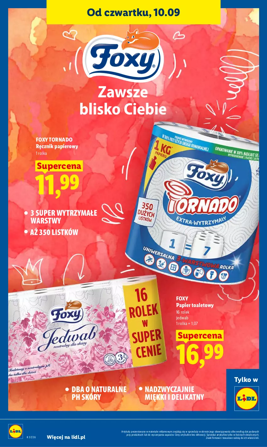Gazetka promocyjna Lidl - Gazetka ważna od 10.09 do 12.09 - ważna 10.09 do 12.09.2026 - strona 80 - produkty: Foxy, Papier, Papier toaletowy, Ręcznik