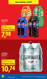 Gazetka promocyjna Lidl - Gazetka ważna od 10.09 do 12.09 - Gazetka - ważna od 12.09 do 12.09.2026 - strona 26 - produkty: 7up, Mirinda, Pepsi, Woda mineralna, Woda, Cisowianka