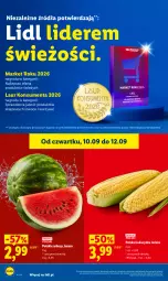 Gazetka promocyjna Lidl - Gazetka ważna od 10.09 do 12.09 - Gazetka - ważna od 12.09 do 12.09.2026 - strona 38 - produkty: Warzywa, Laur, Owoce, Arbuz, Kukurydza