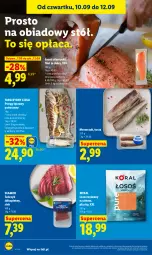 Gazetka promocyjna Lidl - Gazetka ważna od 10.09 do 12.09 - Gazetka - ważna od 12.09 do 12.09.2026 - strona 56 - produkty: Top, Pstrąg tęczowy, Stek, Stół, Tusz, Pstrąg, Tuńczyk