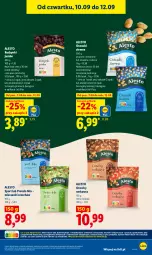 Gazetka promocyjna Lidl - Gazetka ważna od 10.09 do 12.09 - Gazetka - ważna od 12.09 do 12.09.2026 - strona 71 - produkty: Por, Orzeszki, Sport, Rodzynki, Orzeszki ziemne