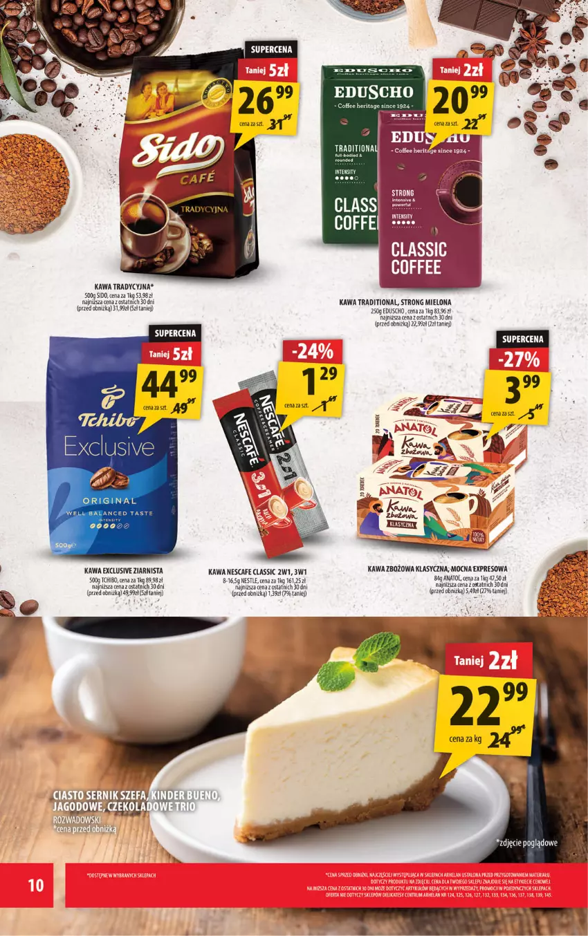 Gazetka promocyjna Arhelan - Gazetka - ważna 18.07 do 27.07.2025 - strona 10 - produkty: Gin, Kawa, Kawa zbożowa, Kinder, Kinder Bueno, Tchibo