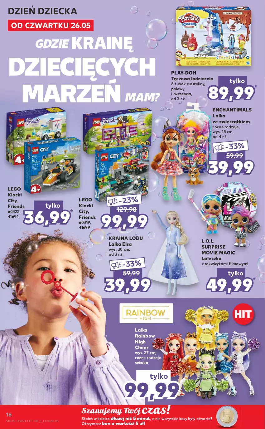 Gazetka promocyjna Kaufland - OFERTA TYGODNIA - ważna 26.05 do 01.06.2022 - strona 16 - produkty: Dzieci, Enchantimals, Klocki, L.O.L., Lalka, LEGO, Olej, Play-Doh