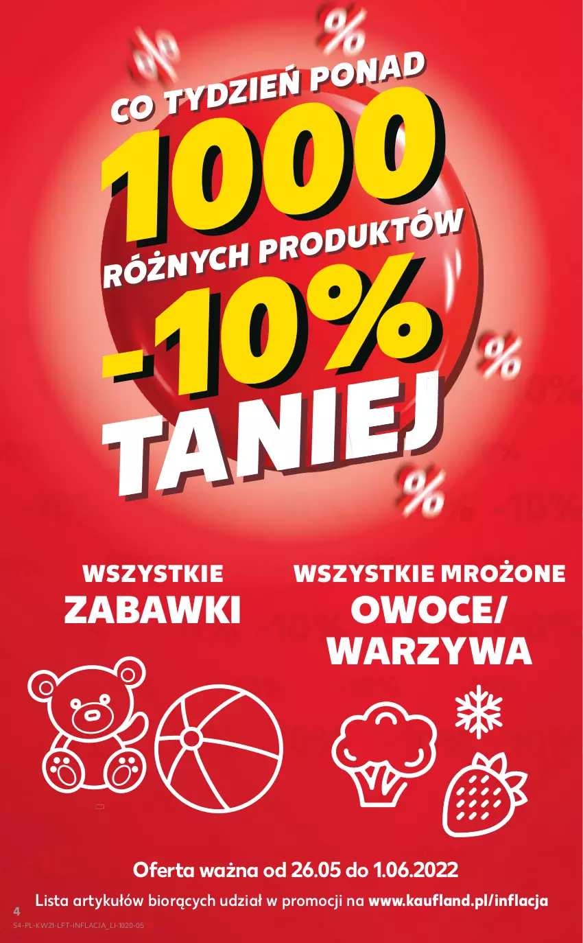 Gazetka promocyjna Kaufland - OFERTA TYGODNIA - ważna 26.05 do 01.06.2022 - strona 4 - produkty: Owoce, Warzywa